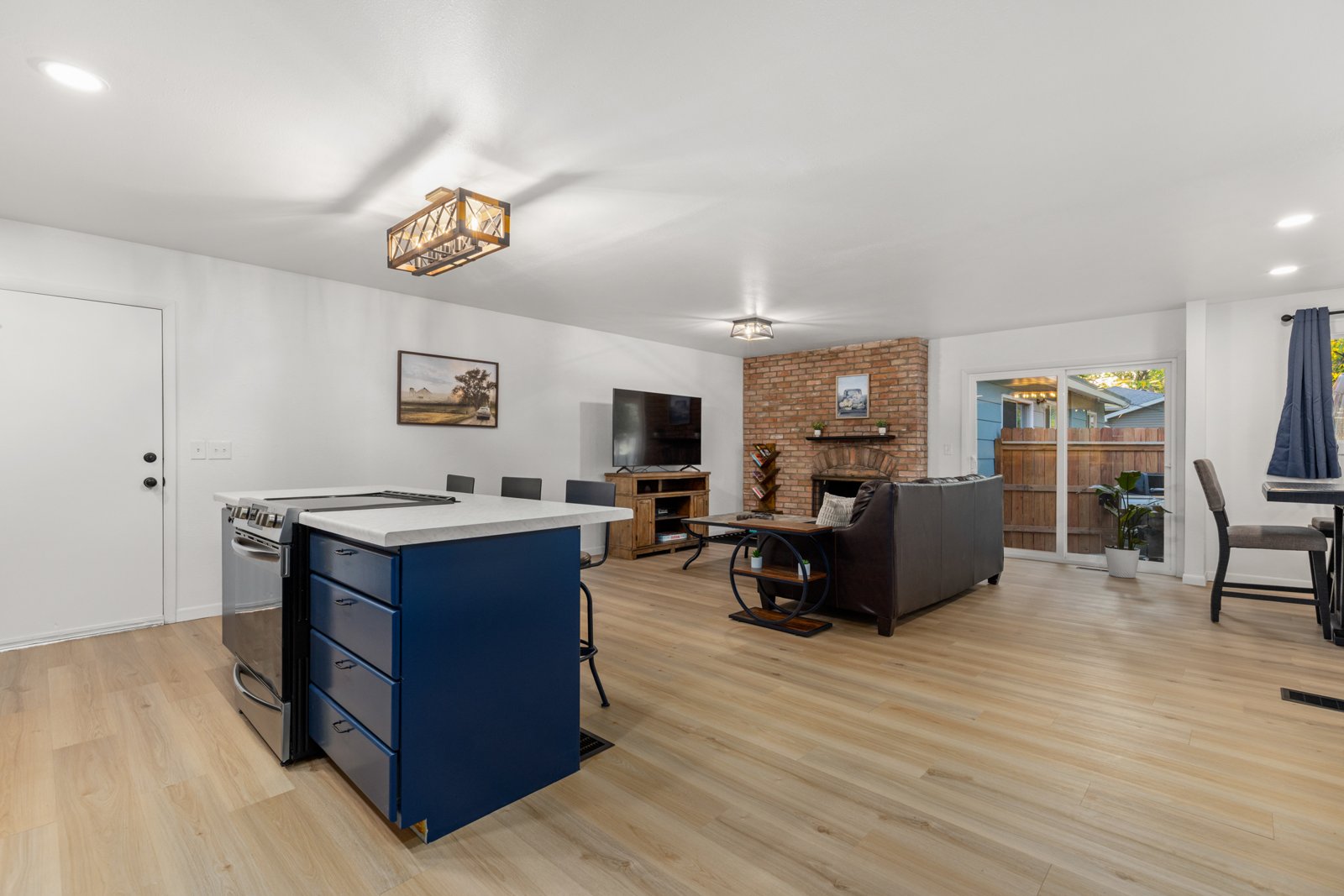 Open-concept kitchen remodel with island